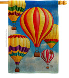 Hot Air Balloon Mass - Fun In The Sun Summer Vertical Impressions Decorative Flags HG192536 Made In USA