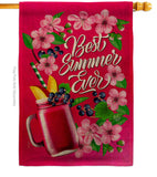 Summer Smoothie - Fun In The Sun Summer Vertical Impressions Decorative Flags HG192608 Made In USA