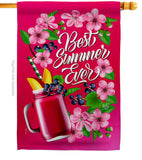 Summer Smoothie - Fun In The Sun Summer Vertical Impressions Decorative Flags HG192608 Made In USA