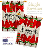 Sweet Watermelon - Fun In The Sun Summer Vertical Impressions Decorative Flags HG192614 Made In USA