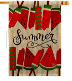 Sweet Watermelon - Fun In The Sun Summer Vertical Impressions Decorative Flags HG192614 Made In USA