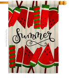 Sweet Watermelon - Fun In The Sun Summer Vertical Impressions Decorative Flags HG192614 Made In USA