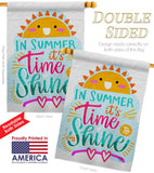 Time To Shine - Fun In The Sun Summer Vertical Impressions Decorative Flags HG192656 Made In USA