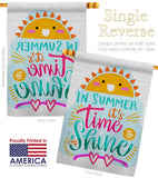 Time To Shine - Fun In The Sun Summer Vertical Impressions Decorative Flags HG192656 Made In USA