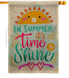 Time To Shine - Fun In The Sun Summer Vertical Impressions Decorative Flags HG192656 Made In USA