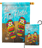 Better in Flip Flops - Fun In The Sun Summer Vertical Impressions Decorative Flags HG106003 Made In USA