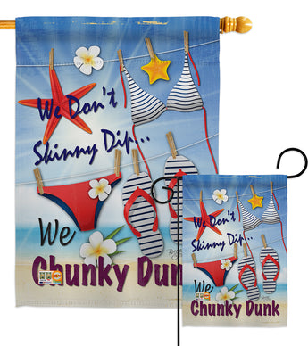 Chunky Dunk - Fun In The Sun Summer Vertical Impressions Decorative Flags HG106004 Made In USA