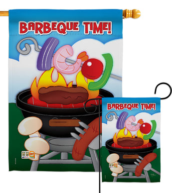 Barbeque Time - Fun In The Sun Summer Vertical Impressions Decorative Flags HG106053 Imported