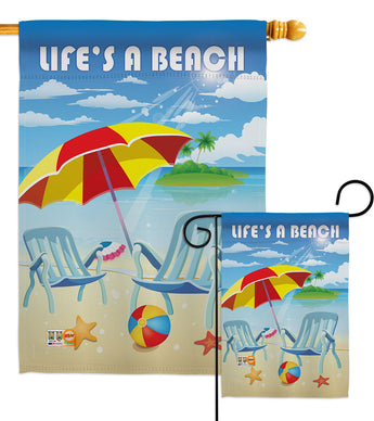 Life's a Beach - Fun In The Sun Summer Vertical Impressions Decorative Flags HG106057 Imported