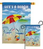 Life's a Beach - Fun In The Sun Summer Vertical Impressions Decorative Flags HG106057 Imported