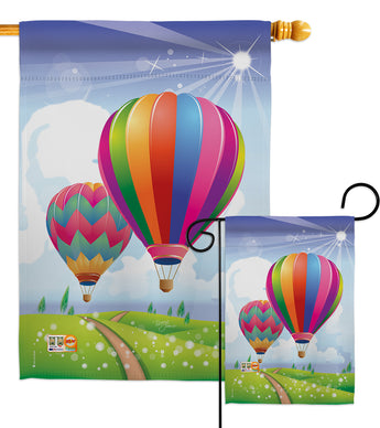 Balloon Festival - Fun In The Sun Summer Vertical Impressions Decorative Flags HG106058 Made In USA