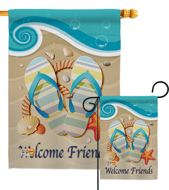 Sunny Friends - Fun In The Sun Summer Vertical Impressions Decorative Flags HG106060 Made In USA