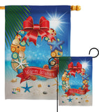 Summer Wreath - Fun In The Sun Summer Vertical Impressions Decorative Flags HG106062 Made In USA