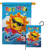 Fun in the Sun - Fun In The Sun Summer Vertical Impressions Decorative Flags HG106069 Made In USA