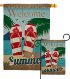 Welcome Summer - Fun In The Sun Summer Vertical Impressions Decorative Flags HG106075 Made In USA
