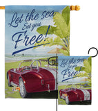 Set You Free - Fun In The Sun Summer Vertical Impressions Decorative Flags HG106078 Made In USA