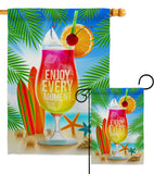 Enjoy Every Moment - Fun In The Sun Summer Vertical Impressions Decorative Flags HG106101 Made In USA