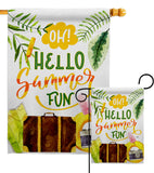 Oh Summer - Fun In The Sun Summer Vertical Impressions Decorative Flags HG106105 Made In USA