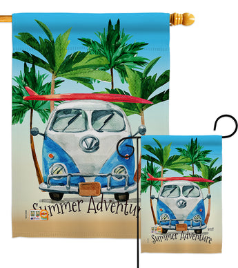 Summer Adventure - Fun In The Sun Summer Vertical Impressions Decorative Flags HG137058 Made In USA