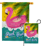 Summer Pool Party - Fun In The Sun Summer Vertical Impressions Decorative Flags HG137060 Made In USA