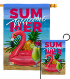 Summer Welcome Fun - Fun In The Sun Summer Vertical Impressions Decorative Flags HG137116 Made In USA