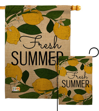 Fresh Summer - Fun In The Sun Summer Vertical Impressions Decorative Flags HG137189 Made In USA