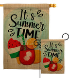 It's Summer Time - Fun In The Sun Summer Vertical Impressions Decorative Flags HG137240 Made In USA