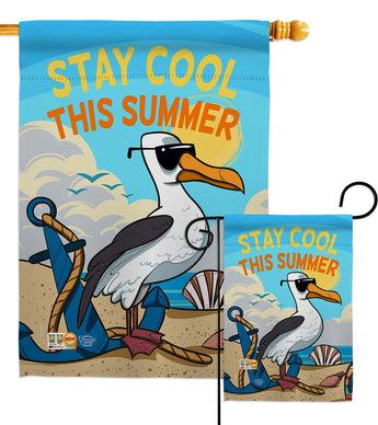 Stay Cool This Summer - Fun In The Sun Summer Vertical Impressions Decorative Flags HG192122 Made In USA