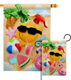 Chilling Sun - Fun In The Sun Summer Vertical Impressions Decorative Flags HG192611 Made In USA