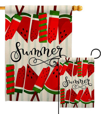 Sweet Watermelon - Fun In The Sun Summer Vertical Impressions Decorative Flags HG192614 Made In USA