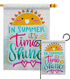 Time To Shine - Fun In The Sun Summer Vertical Impressions Decorative Flags HG192656 Made In USA