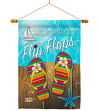 Better in Flip Flops - Fun In The Sun Summer Vertical Impressions Decorative Flags HG106003 Made In USA