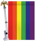 Rainbow - Fun In The Sun Summer Vertical Applique Decorative Flags HG106020