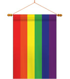 Rainbow - Fun In The Sun Summer Vertical Applique Decorative Flags HG106020