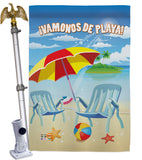 Vamonos de Playa - Fun In The Sun Summer Vertical Impressions Decorative Flags HG106057S Made In USA