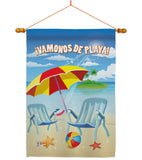 Vamonos de Playa - Fun In The Sun Summer Vertical Impressions Decorative Flags HG106057S Made In USA