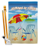 Vamonos de Playa - Fun In The Sun Summer Vertical Impressions Decorative Flags HG106057S Made In USA