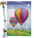 Balloon Festival - Fun In The Sun Summer Vertical Impressions Decorative Flags HG106058 Made In USA