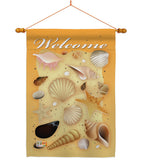 Welcome Shells - Fun In The Sun Summer Vertical Impressions Decorative Flags HG106059 Imported