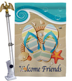 Sunny Friends - Fun In The Sun Summer Vertical Impressions Decorative Flags HG106060 Made In USA