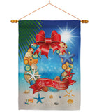 Summer Wreath - Fun In The Sun Summer Vertical Impressions Decorative Flags HG106062 Made In USA