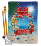 Summer Wreath - Fun In The Sun Summer Vertical Impressions Decorative Flags HG106062 Made In USA