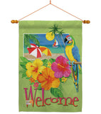 Welcome Tropical - Fun In The Sun Summer Vertical Impressions Decorative Flags HG106066 Made In USA