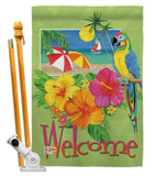 Welcome Tropical - Fun In The Sun Summer Vertical Impressions Decorative Flags HG106066 Made In USA