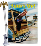 Beach Wagon - Fun In The Sun Summer Vertical Impressions Decorative Flags HG106068 Made In USA