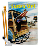 Beach Wagon - Fun In The Sun Summer Vertical Impressions Decorative Flags HG106068 Made In USA