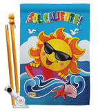¡Sol Caliente! - Fun In The Sun Summer Vertical Impressions Decorative Flags HG106069S Made In USA