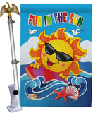 Fun in the Sun - Fun In The Sun Summer Vertical Impressions Decorative Flags HG106069 Made In USA