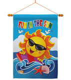 Fun in the Sun - Fun In The Sun Summer Vertical Impressions Decorative Flags HG106069 Made In USA