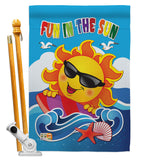 Fun in the Sun - Fun In The Sun Summer Vertical Impressions Decorative Flags HG106069 Made In USA